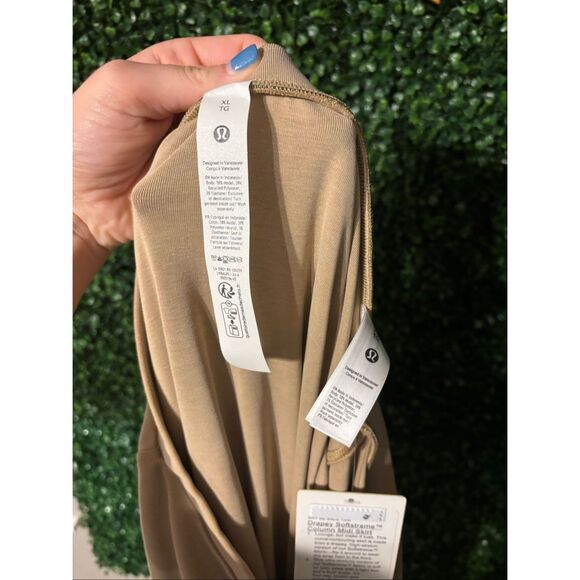 Lululemon Tan Softstreme Drapey Column Midi Skirt Womens XL NWT - Picture 3 of 4